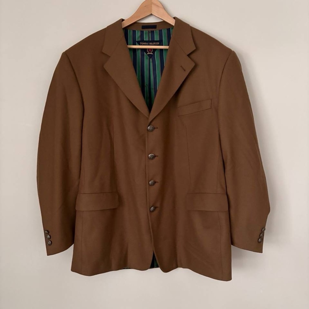 Vintage Tommy Hilfiger Camel Wool Cashmere Blazer